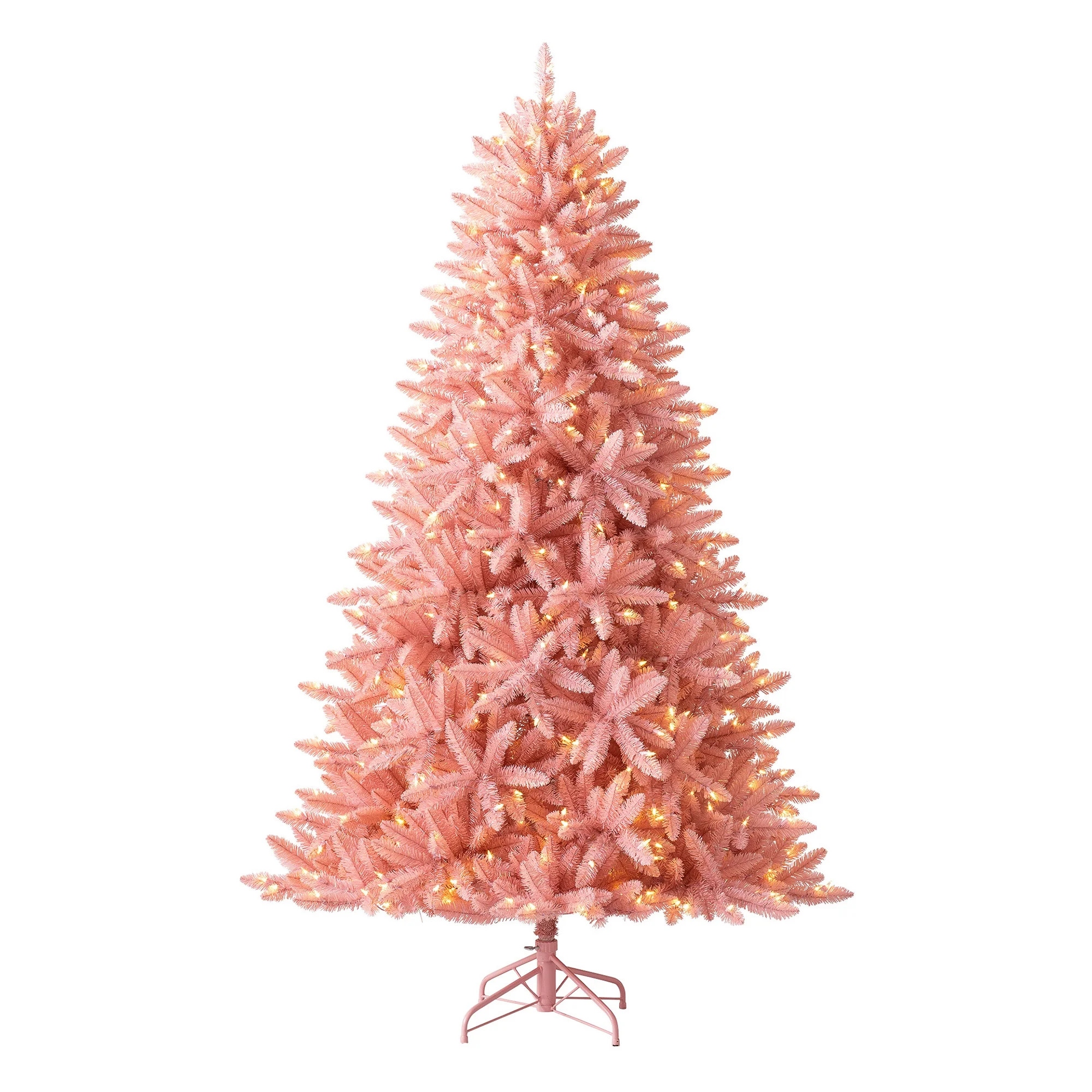Treetopia Luxe La Vie En Rose 6 Foot Artificial Full Prelit Christmas Tree - Walmart.com | Walmart (US)