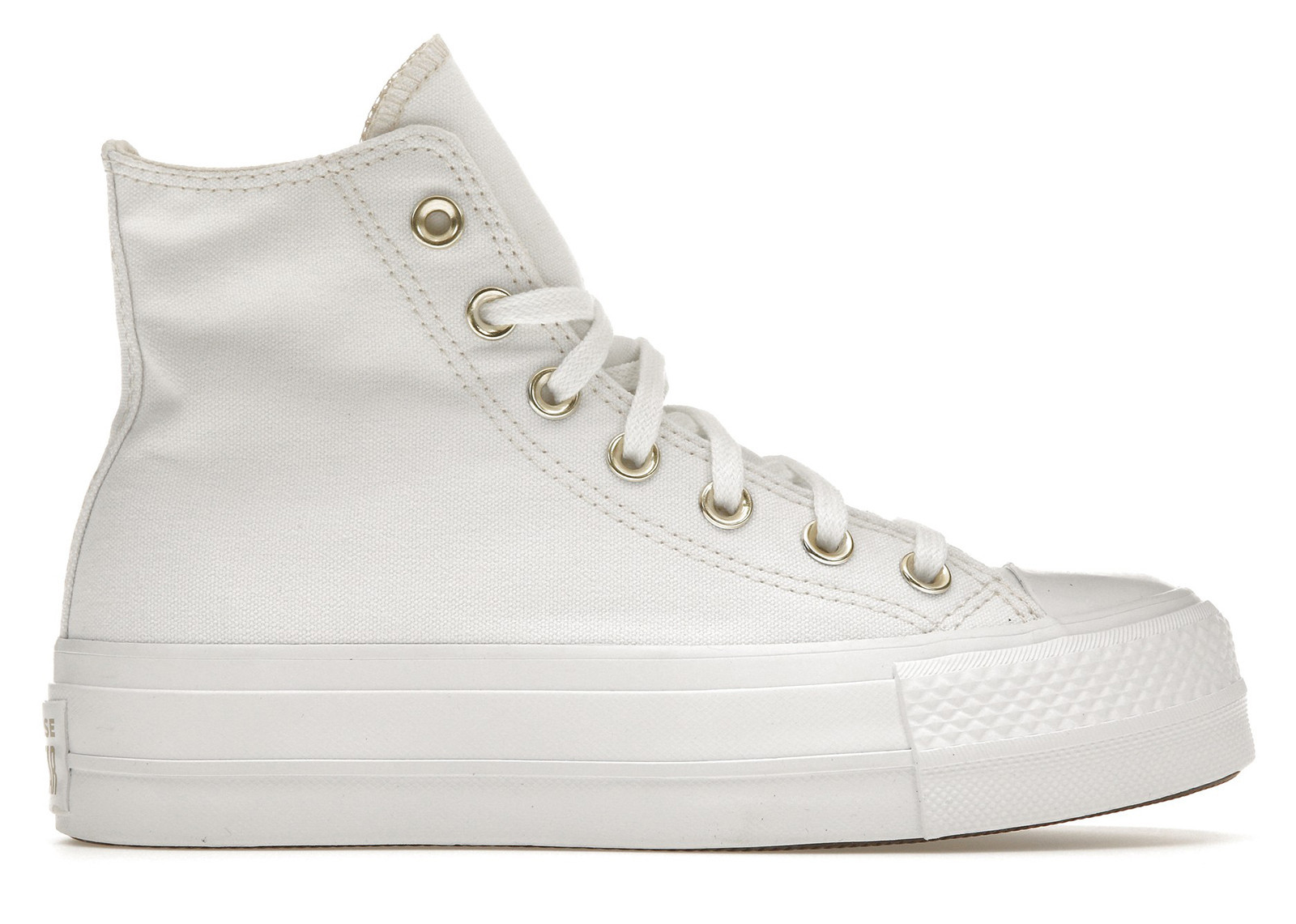 Women's Converse Chuck Taylor All Star Lift Platform Elevated Sneakers in White/Gold | StockX