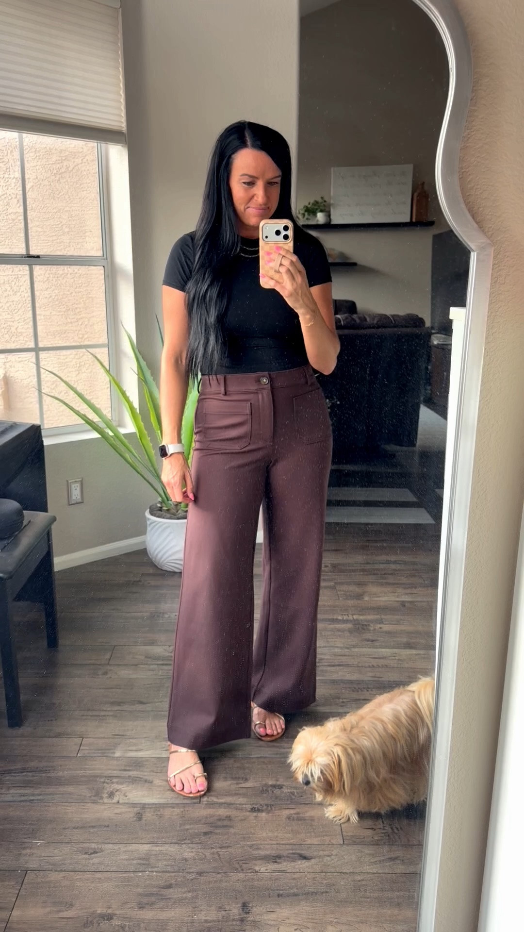 Today’s teacher OOTD!

Ponte Palmer pants from Loft— I took a size up but my normal size 4 fit fine too.

Double-lined tee— my favorite tshirt brand from Amazon! I’m in a S but size up if you don’t like them super tight as they’re meant to fit tight.

Sandals fit tts. Necklace is old, linking similar.



Fall workwear outfit, teacher outfit, Loft pants, Amazon shirt

#LTKootd #LTKSaleAlert #LTKWorkwear