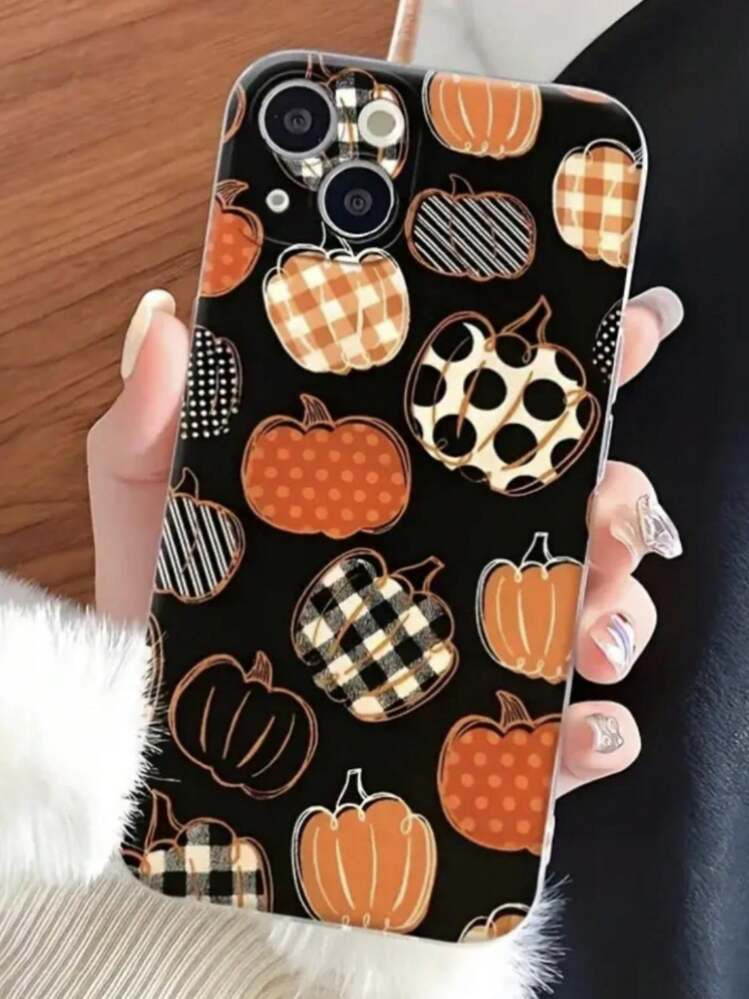1pc Cute Pumpkin Pattern Phone Case For IPhone 16promax, 11/12/13/14plus, XR/7/8plus, Shockproof ... | SHEIN