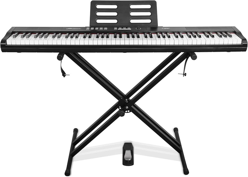 STRICH Digital Piano Keyboard with Stand - Full Size Electric Keyboard with Semi-Weighted 88 Keys... | Amazon (CA)