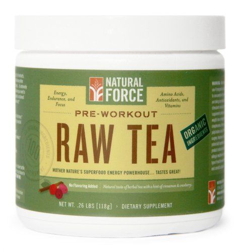Natural Force Pre-Workout - RAW TEA - Paleo Friendly, Made with Organic Ingredients Net Wt. .26lbs [ | Amazon (US)
