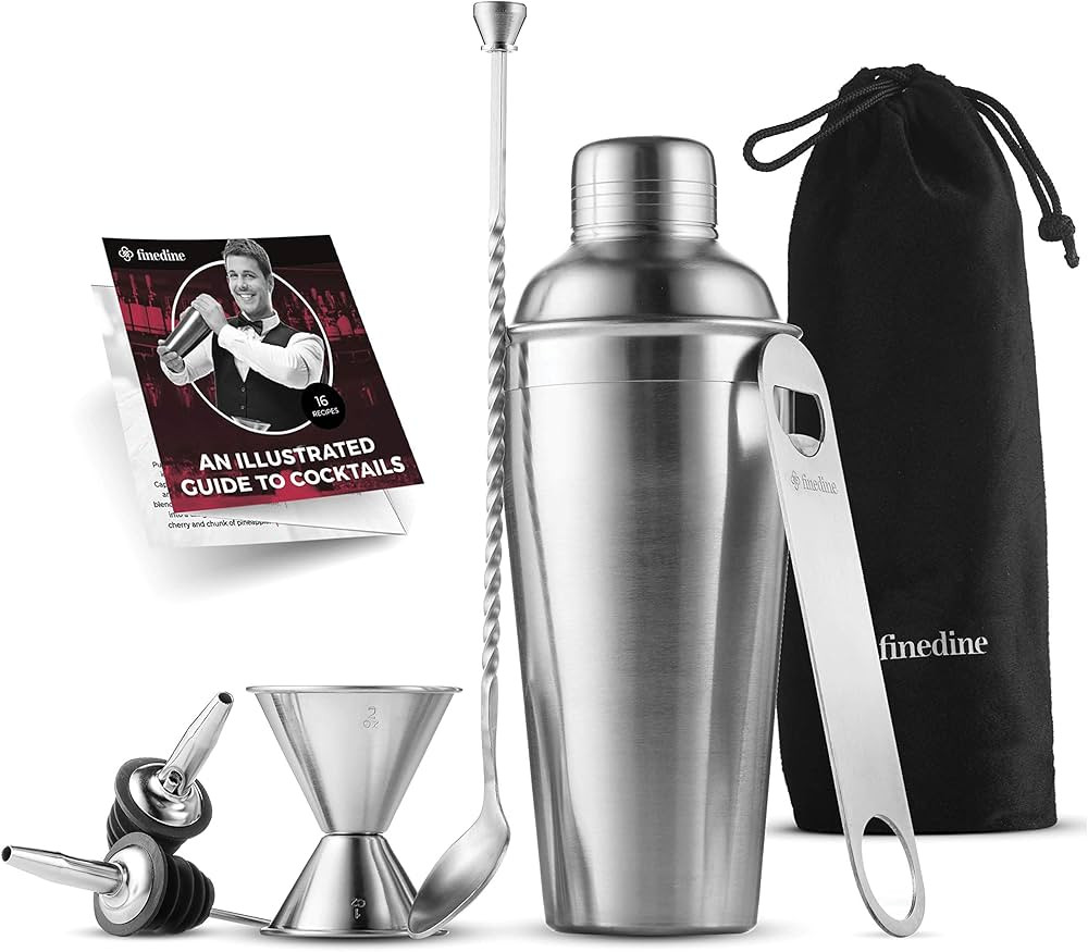 7-Piece Cocktail Shaker Set - Bar Tools - Stainless Steel Cocktail Shaker Set Bartender Kit, with... | Amazon (US)