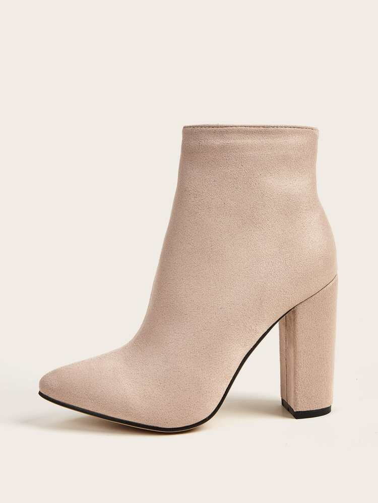 Minimalist Chunky Heeled Boots | SHEIN