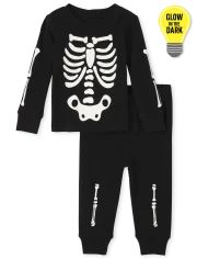 Unisex Baby And Toddler Matching Family Long Sleeve Glow In The Dark Skeleton Snug Fit Cotton One... | The Children's Place