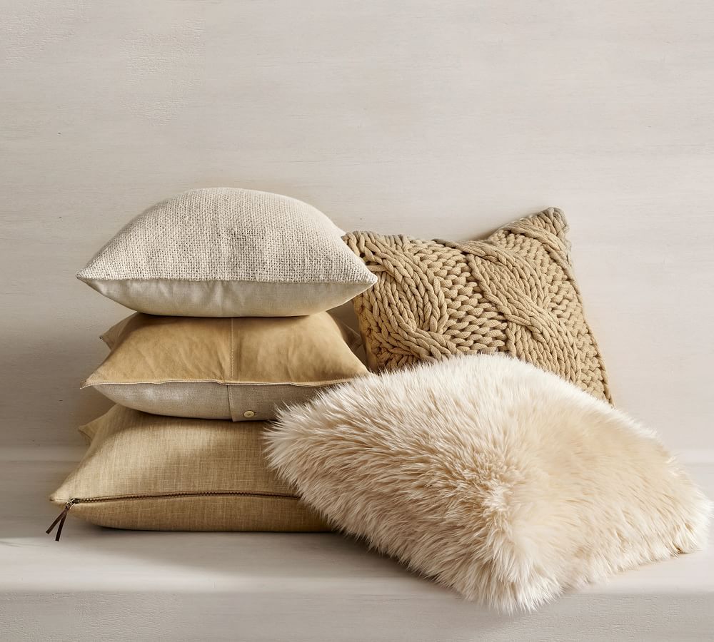 Straw Tonal Palette Pillow Collection | Pottery Barn (US)