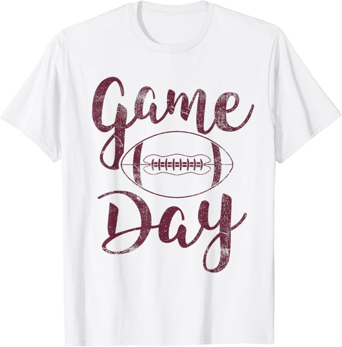 Game Day Football T-Shirt - Cute Football Top T-Shirt | Amazon (US)