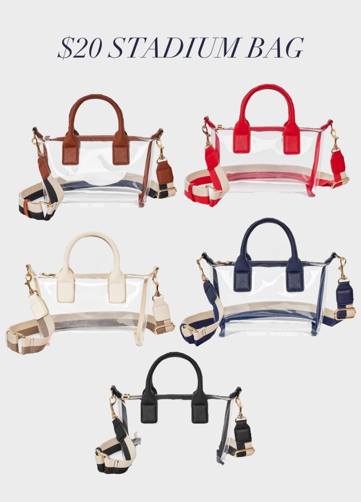 Cute little clear bag for games and concerts. 

#LTKItBag #LTKSeasonal #LTKFindsUnder50