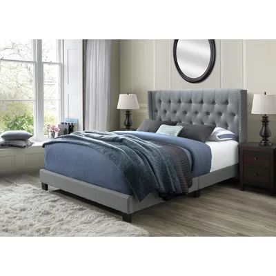 Nadine Queen Tufted Upholstered Low Profile Standard Bed Willa Arlo Interiors Color: Gray | Wayfair North America