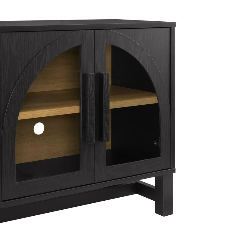 Better Homes & Gardens Juliet Arc TV Stand for TVs up to 65”, Black Wood Finish - Walmart.com | Walmart (US)