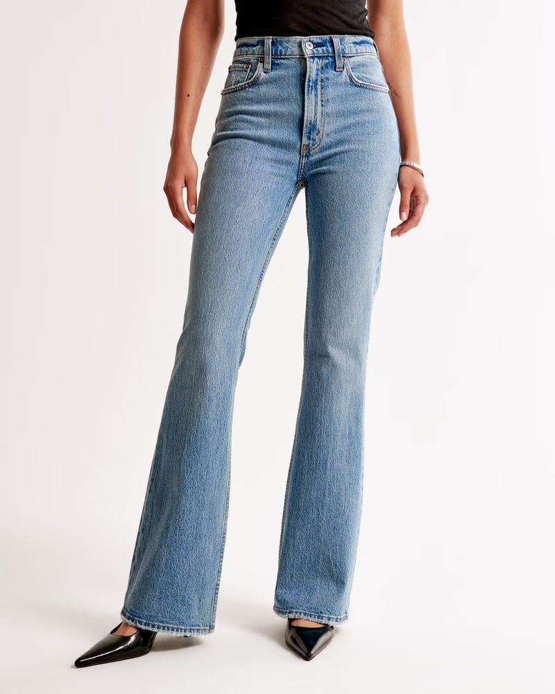 Women's High Rise Vintage Flare Jean | Women's Bottoms | Abercrombie.com | Abercrombie & Fitch (US)