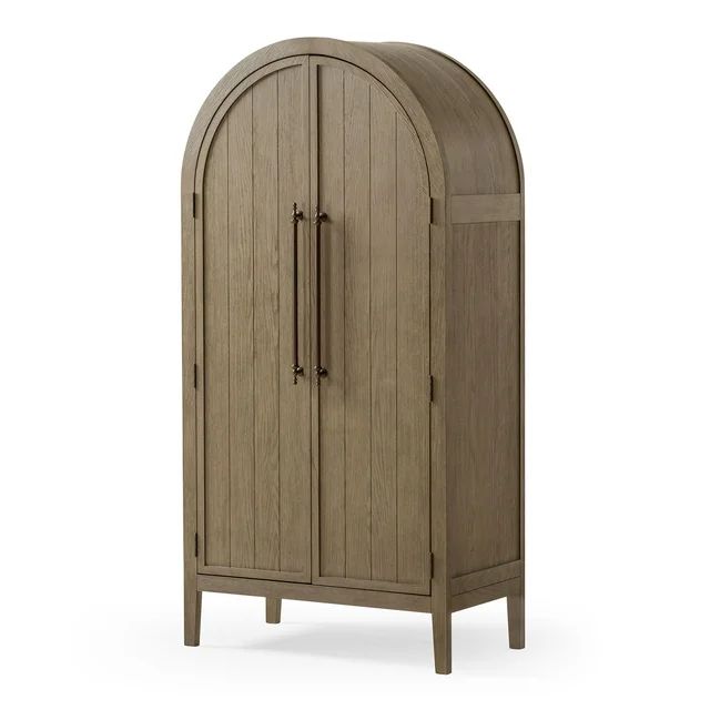 Maven Lane Selene Classical Wooden Cabinet in Antiqued Grey Finish | Walmart (US)