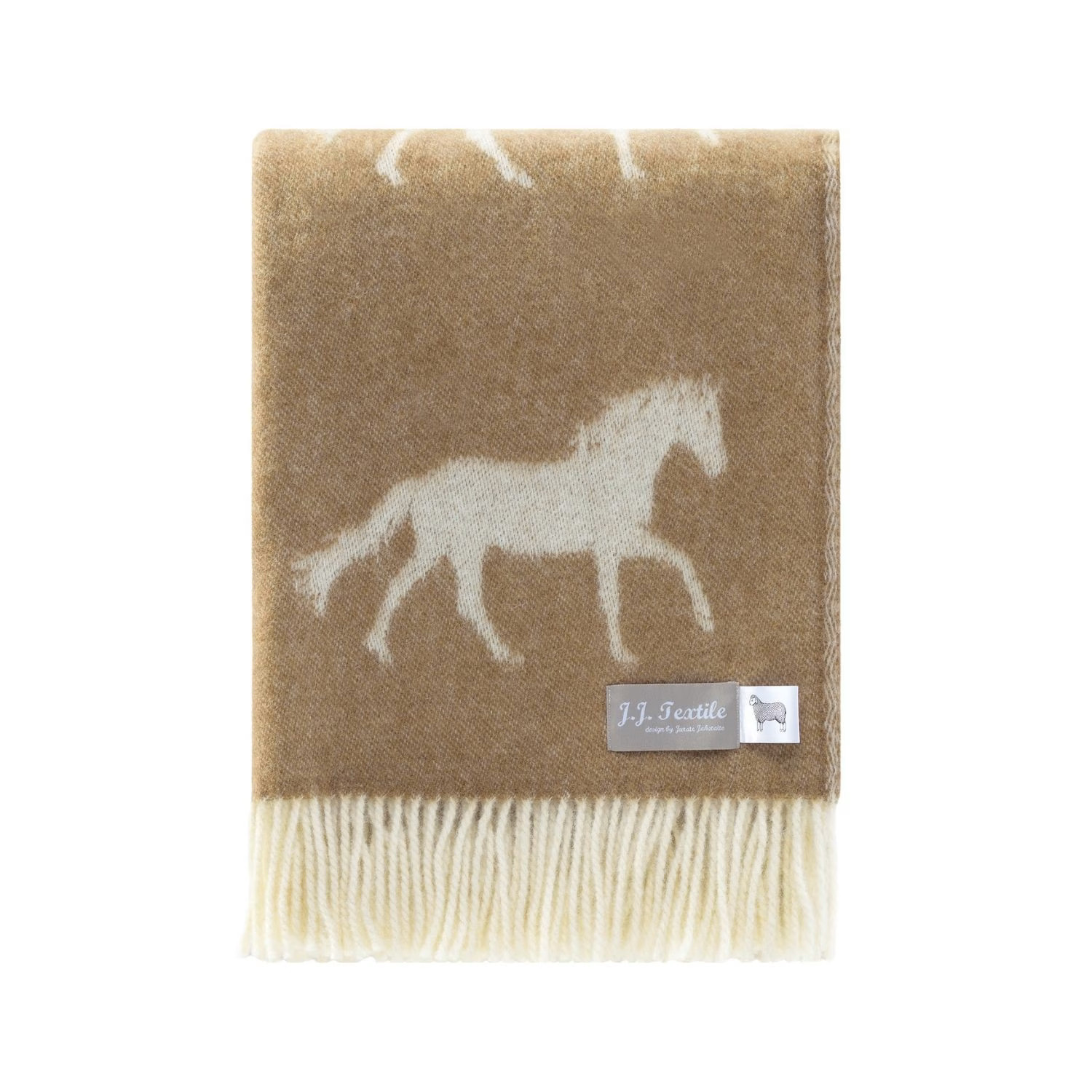 Brown Horse Wool Throw | Wolf & Badger