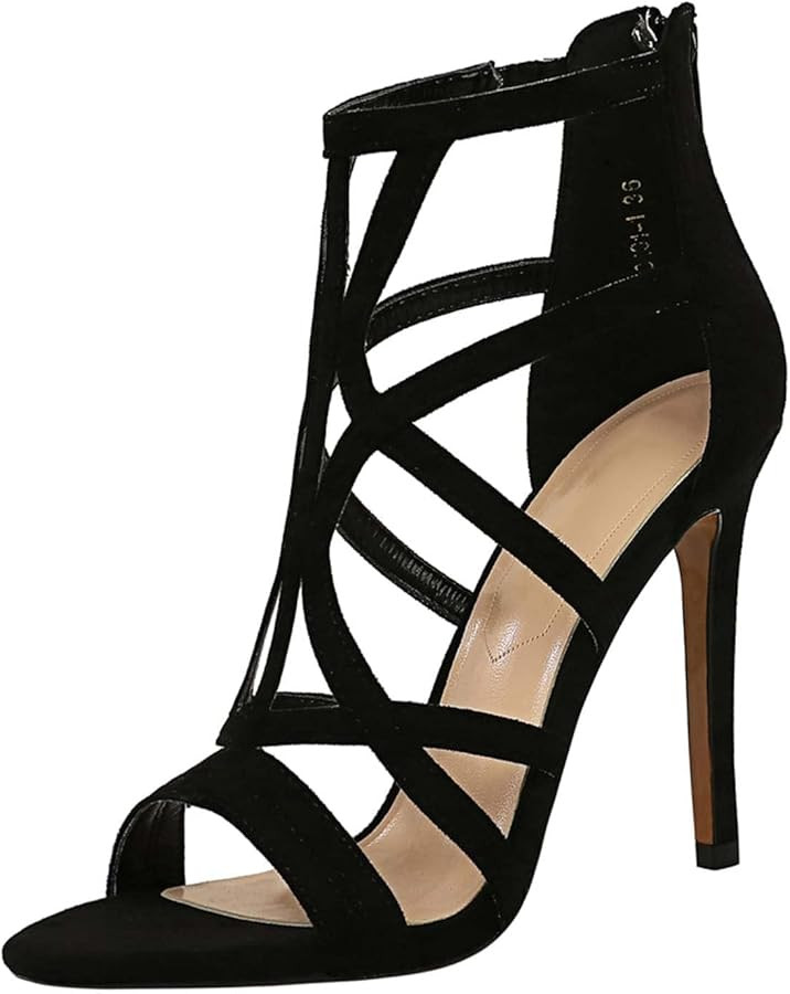 JOEupin Womens Open Toe High Heels Shoes Stiletto Dress Sandals | Amazon (US)