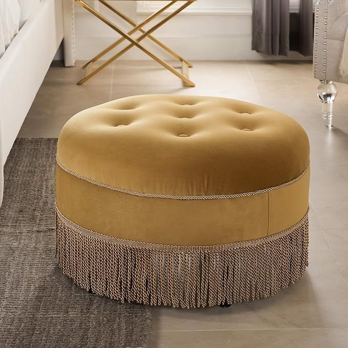 Jennifer Taylor Home Yolanda Ottoman, Gold | Amazon (US)