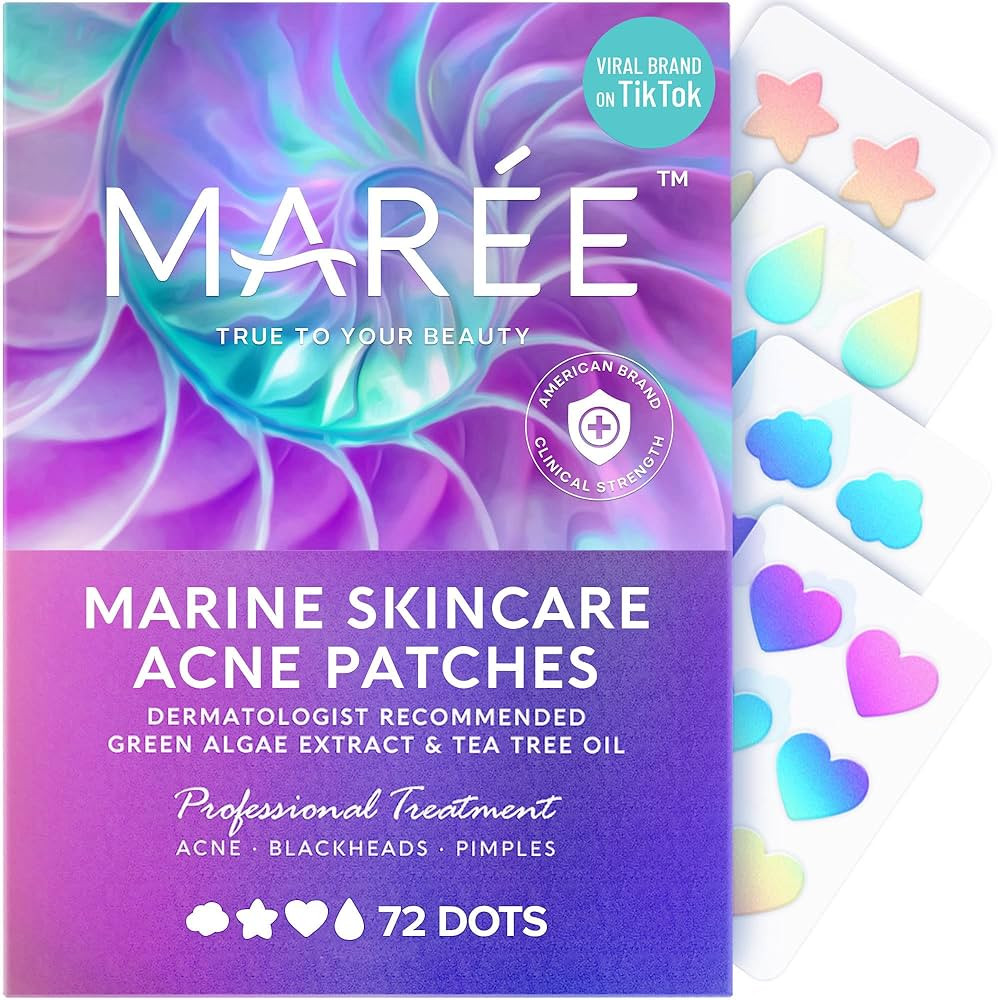 MAREE Acne Patches - Anti Wrinkle Pads & Patches with Natural Green Algae Extract & Tea Tree Oil ... | Amazon (US)