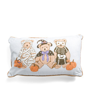 14x24 Teddy Halloween Trio Pillow | Polyester | Marshalls