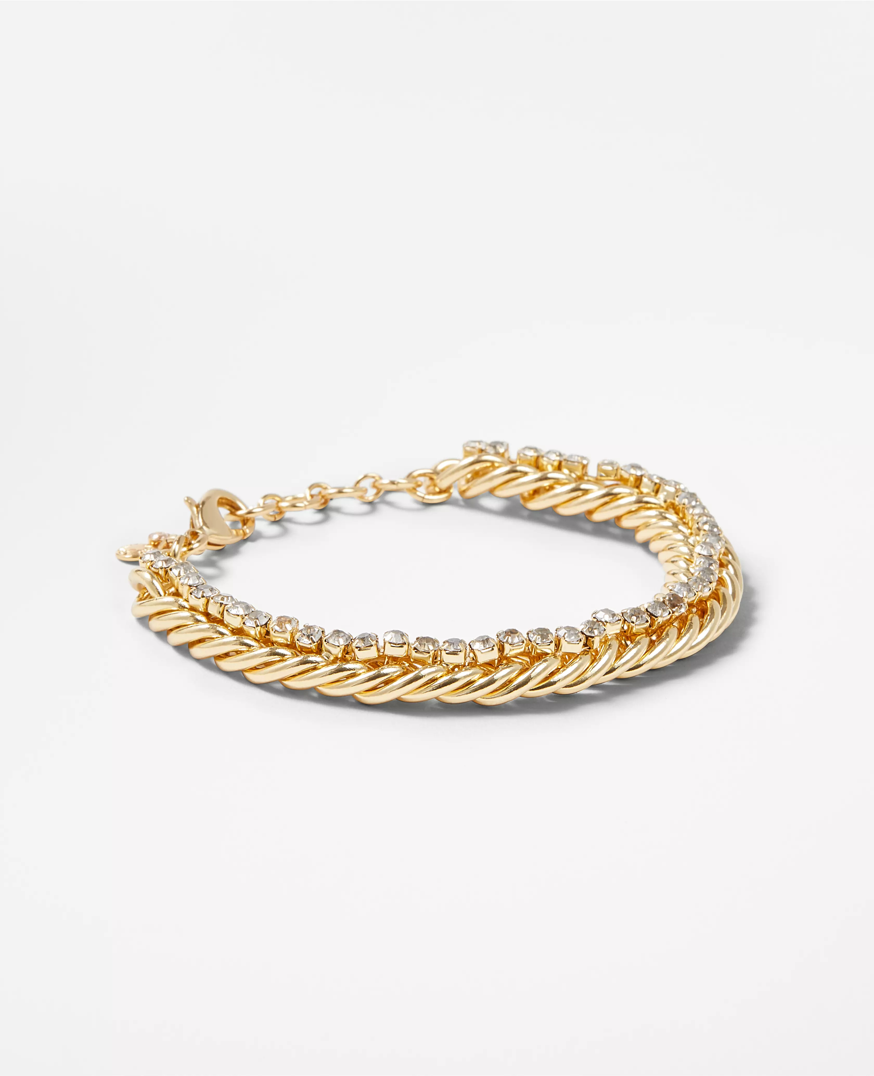 Crystal Embedded Chain Bracelet | Ann Taylor (US)