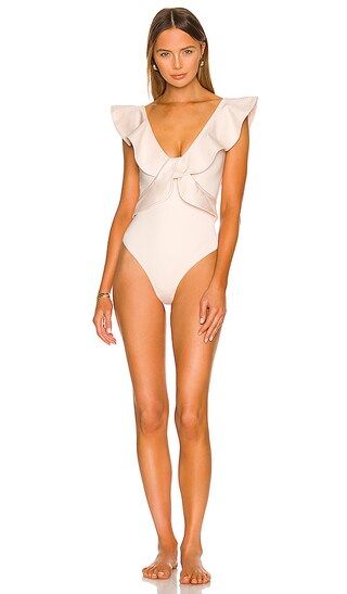 The Ra Wild Sunset One Piece in Pearl Ecru | Revolve Clothing (Global)