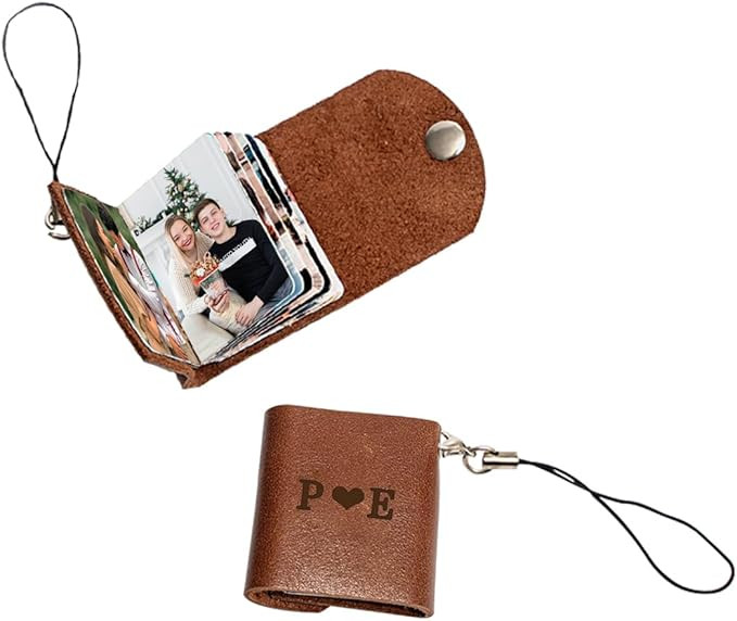 Personalized Mini Photo Album Keychain, Custom Photos Keychain with 4/8/12 Picture, Memory for Bo... | Amazon (US)