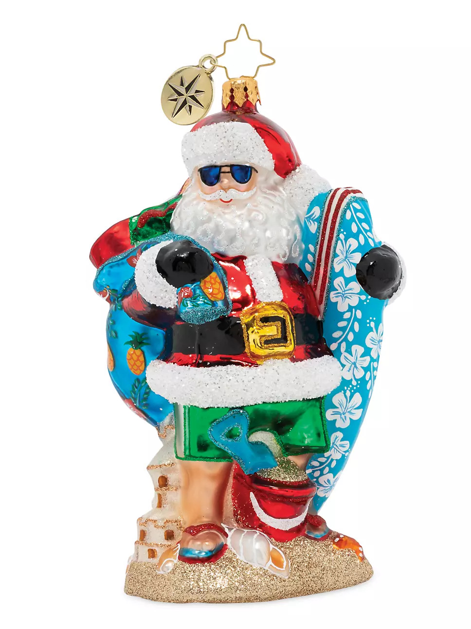 Christopher Radko Shredding The Gnar Santa Ornament | Saks Fifth Avenue