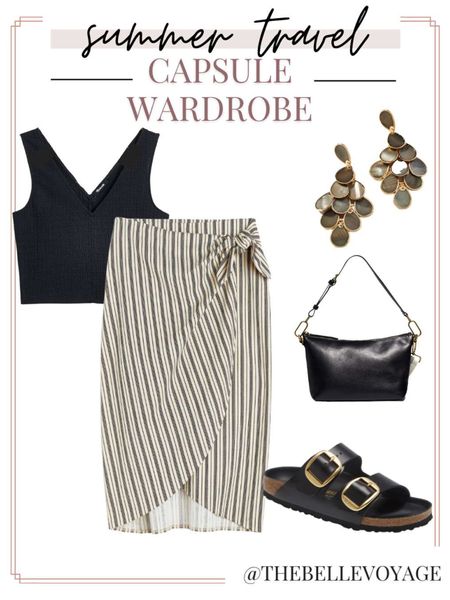 Summer vacation outfit | Travel outfit for summer | Summer packing list | What to wear on vacation 
Wrap skirt
Birkenstocks

#LTKSeasonal #LTKtravel #LTKstyletip