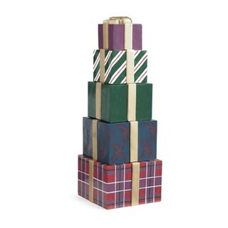 Jewel Tone Present Stack Topiary | Grandin Road | Grandin Road