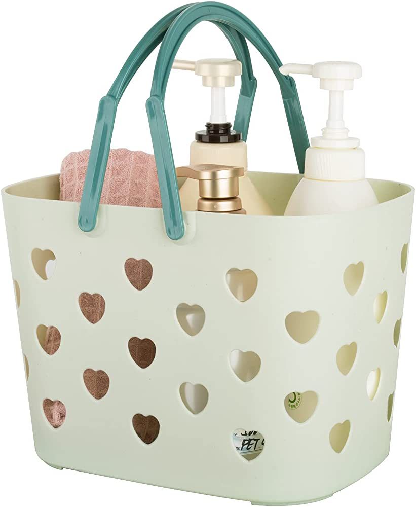 Portable Shower Caddy Tote Plastic Storage Basket with Handle Box Organizer Bin for Bathroom, Pan... | Amazon (US)