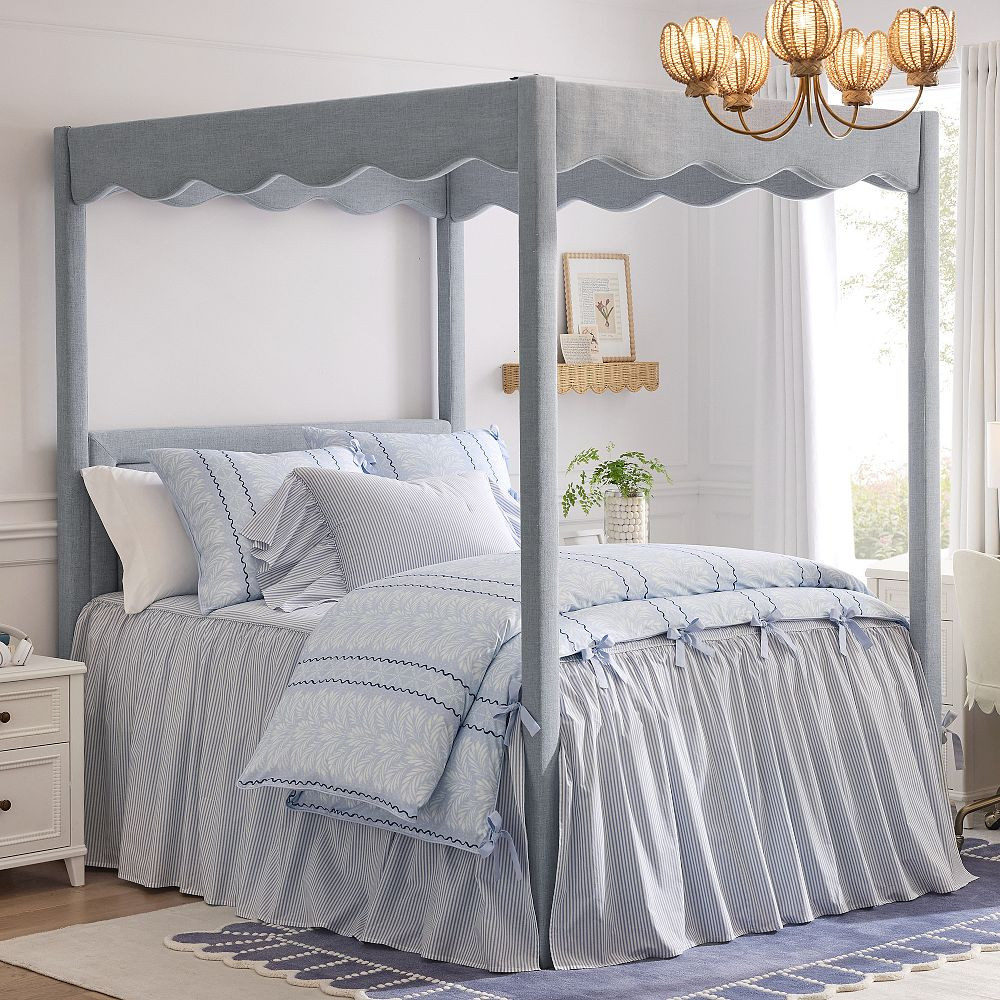 Ruffle Stripe Bed Spread | Pottery Barn Teen