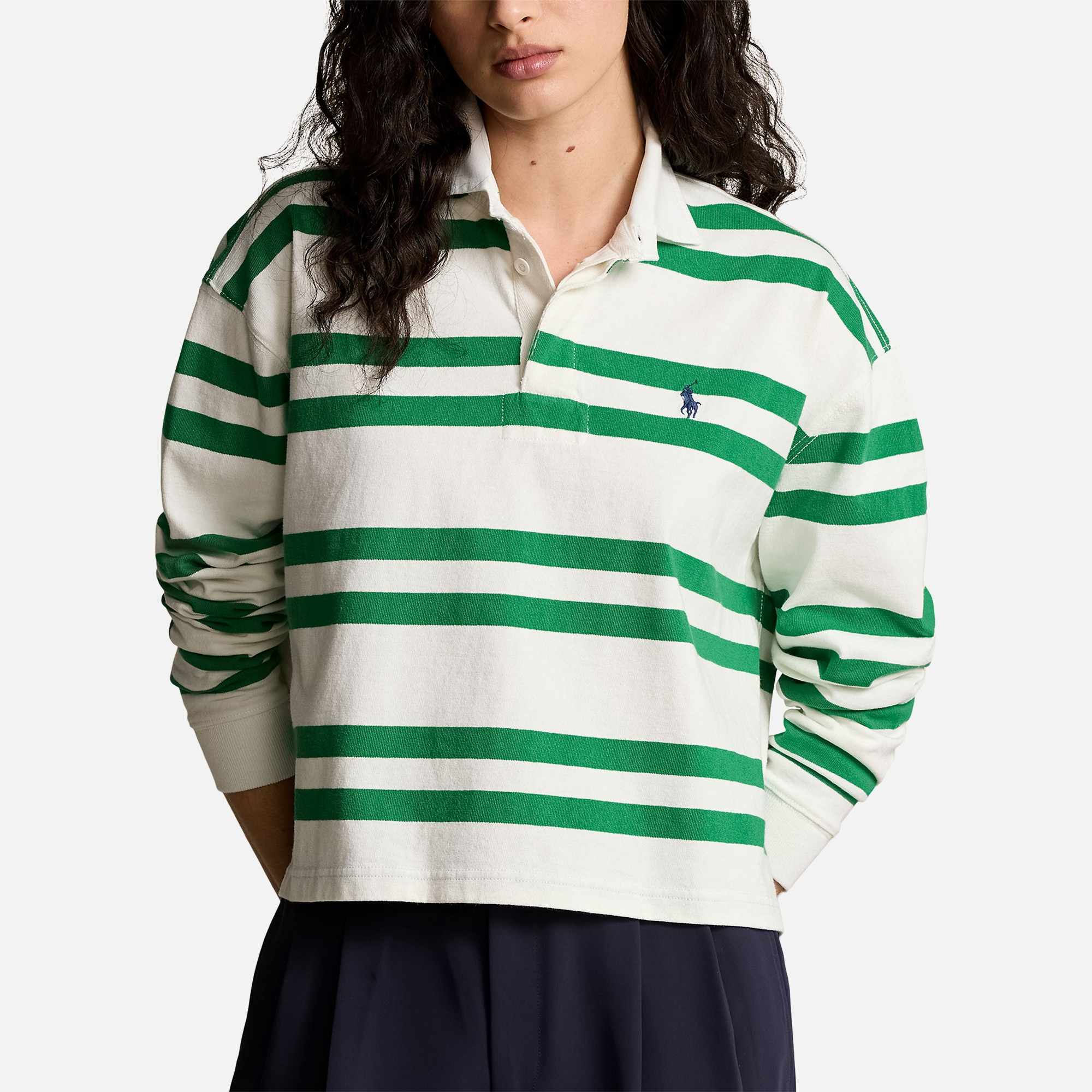 Polo Ralph Lauren Cotton-Jacquard Rugby Shirt - M | Coggles | Coggles (Global)