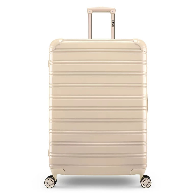 iFLY Hardside Luggage Fibertech 28" Checked Luggage, Champagne | Walmart (US)