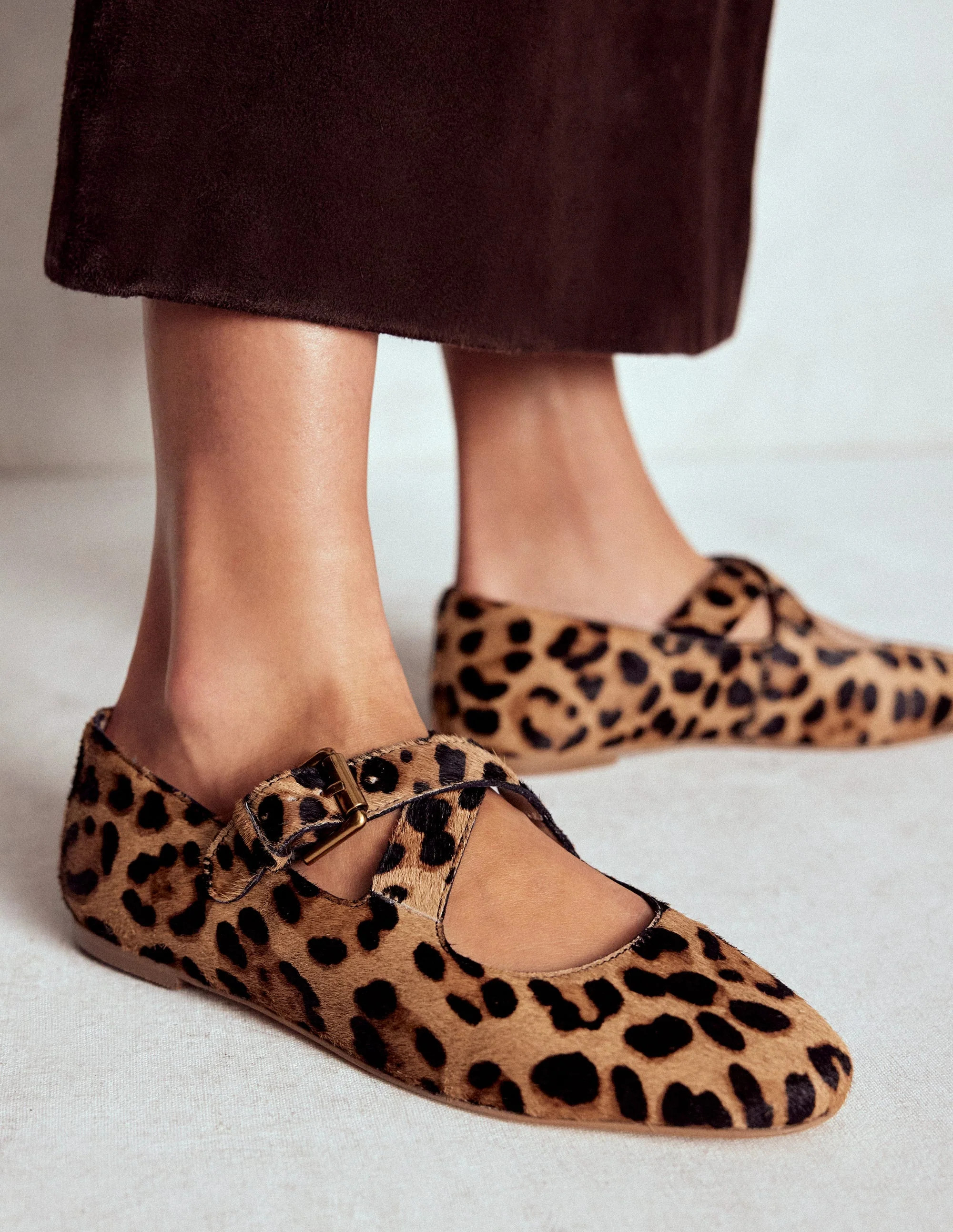 Cross Strap Mary Jane-Classic Leopard | Boden (US)