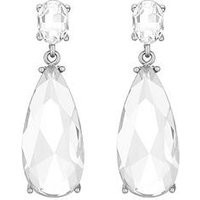 Jon Richard Rhodium Plated Cubic Zirconia Peardrop Earrings | Very (UK)
