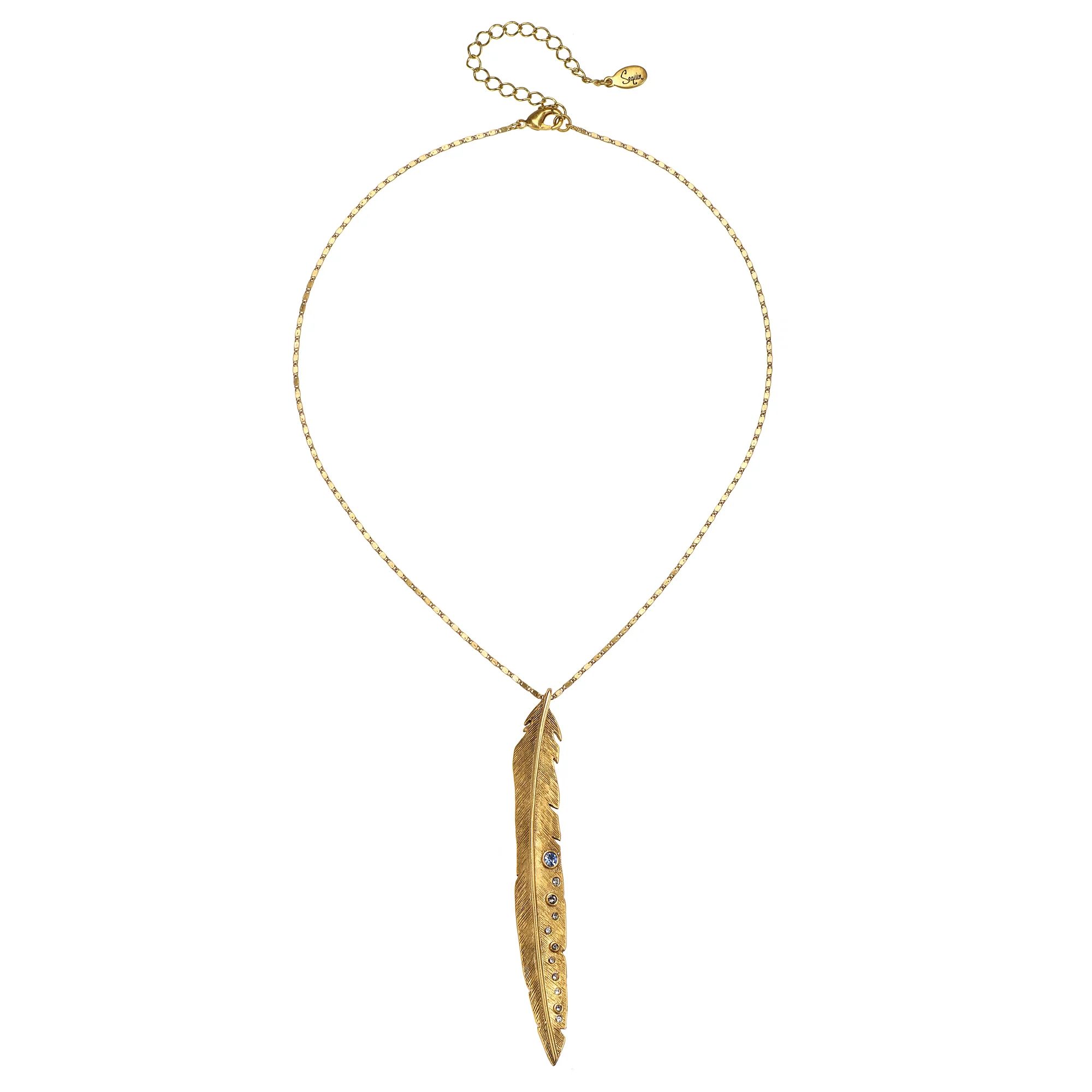 Lucky Feather Short Talisman Necklace | Sequin