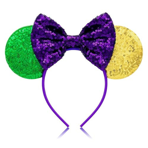 INLOLLY Mardi Gras Headband, Mardi Gras Accessories for Women Suit for Mardi Gras Outfits, Mardi Gras Party Favors | Amazon (US)