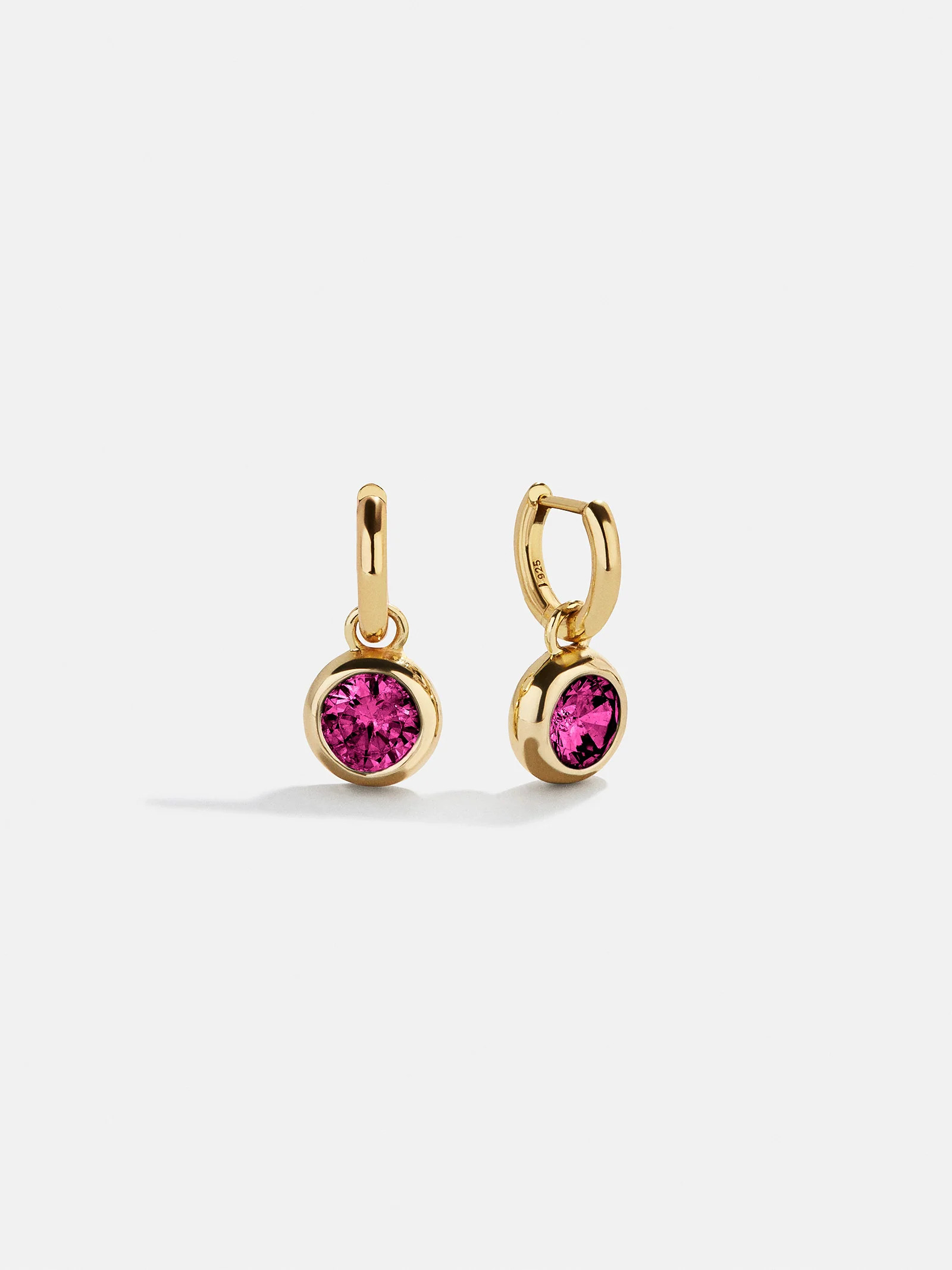 18K Gold Birthstone Drop Earrings - Rose | BaubleBar