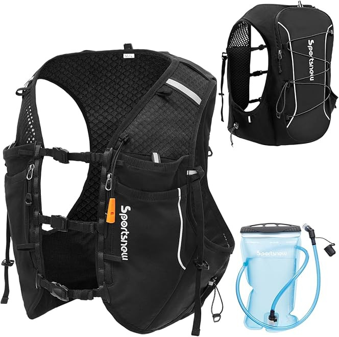 sportsnew Hydration Vest Backpack with Water Bladder,Hydration Pack with Reflective Strips,Lightweight Water... | Amazon (US)