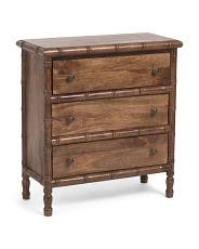 29.5x14x31.5 Solid Wood 3 Drawer Chest | TJ Maxx