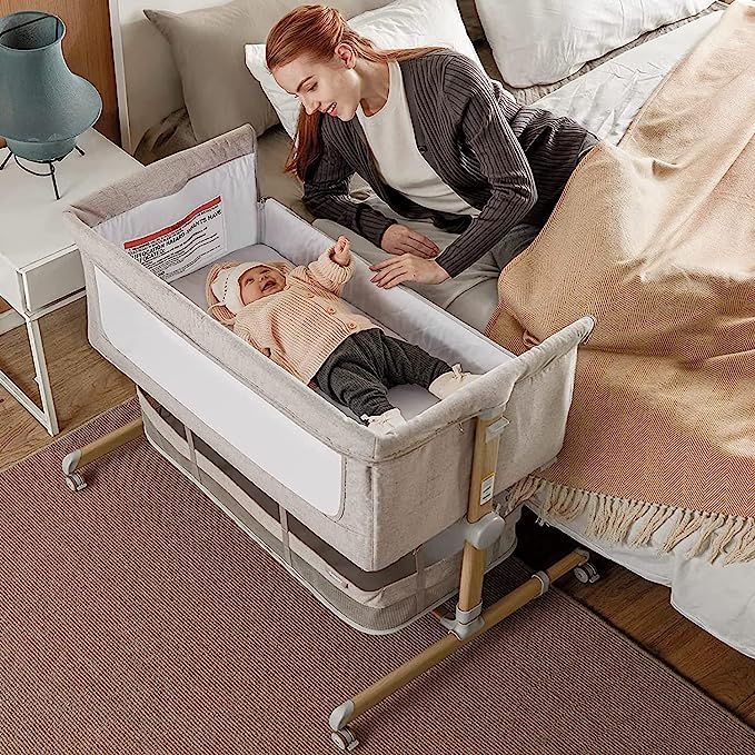 Baby Bassinet Bedside Sleeper, besrey Bedside Bassinet for Newborn Infant with Comfy Mattress, 9 ... | Amazon (US)