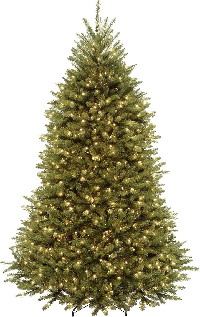 National Tree Company Pre-Lit Artificial Full Christmas Tree, Green, Dunhill Fir, Dual Color LED ... | Amazon (US)