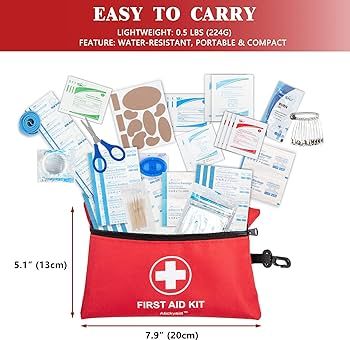 Mini First Aid Kit - 140 Piece Small First Aid Medical Kit for Car, Home, Office, Travel, Camping... | Amazon (US)