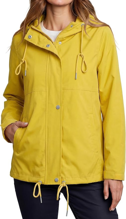 luvamia Rain Jacket Women Waterproof Lightweight Drawstring Zip Rain Coats Hiking Outdoor Travel ... | Amazon (US)