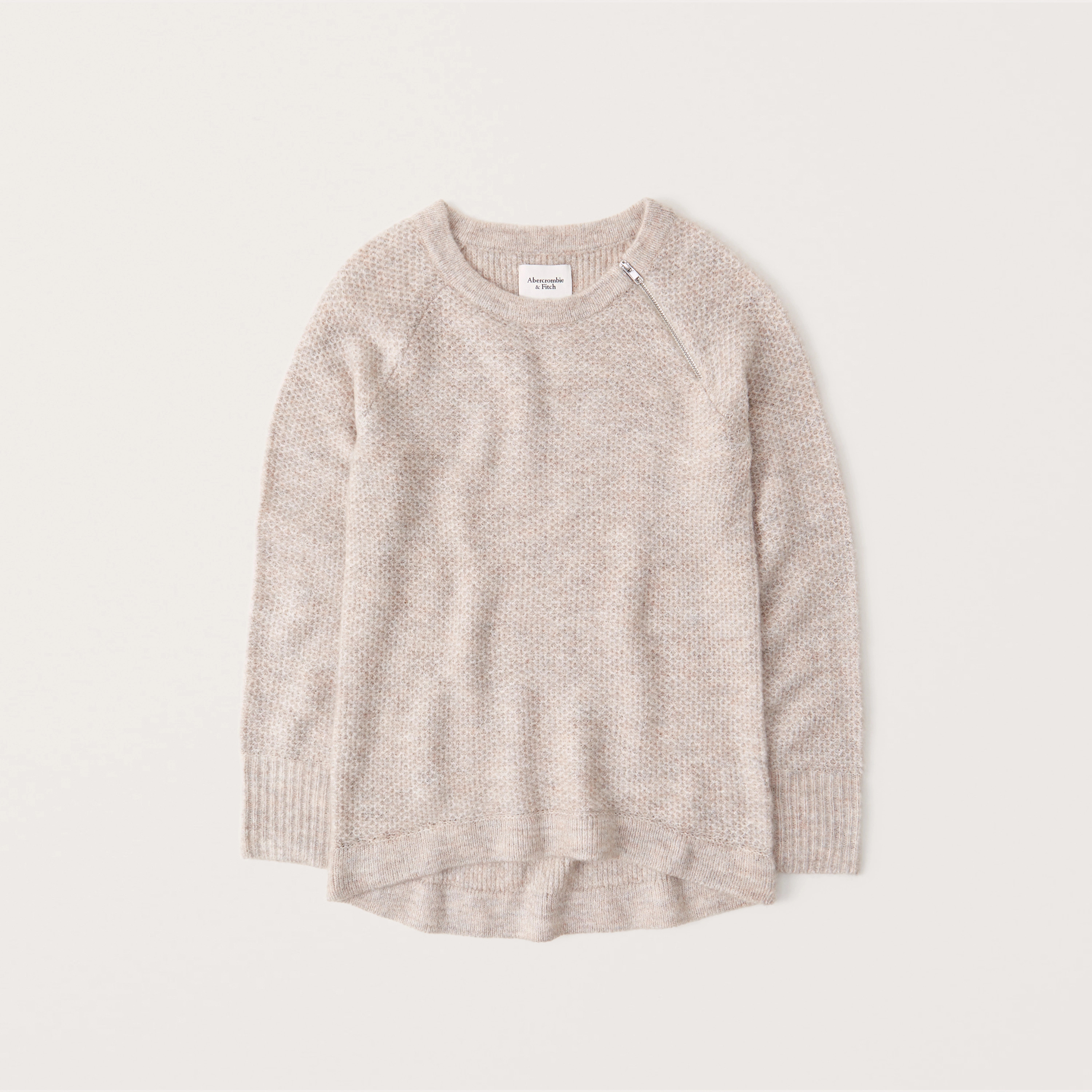 Women's Crewneck Zip Sweater | Women's New Arrivals | Abercrombie.com | Abercrombie & Fitch (US)