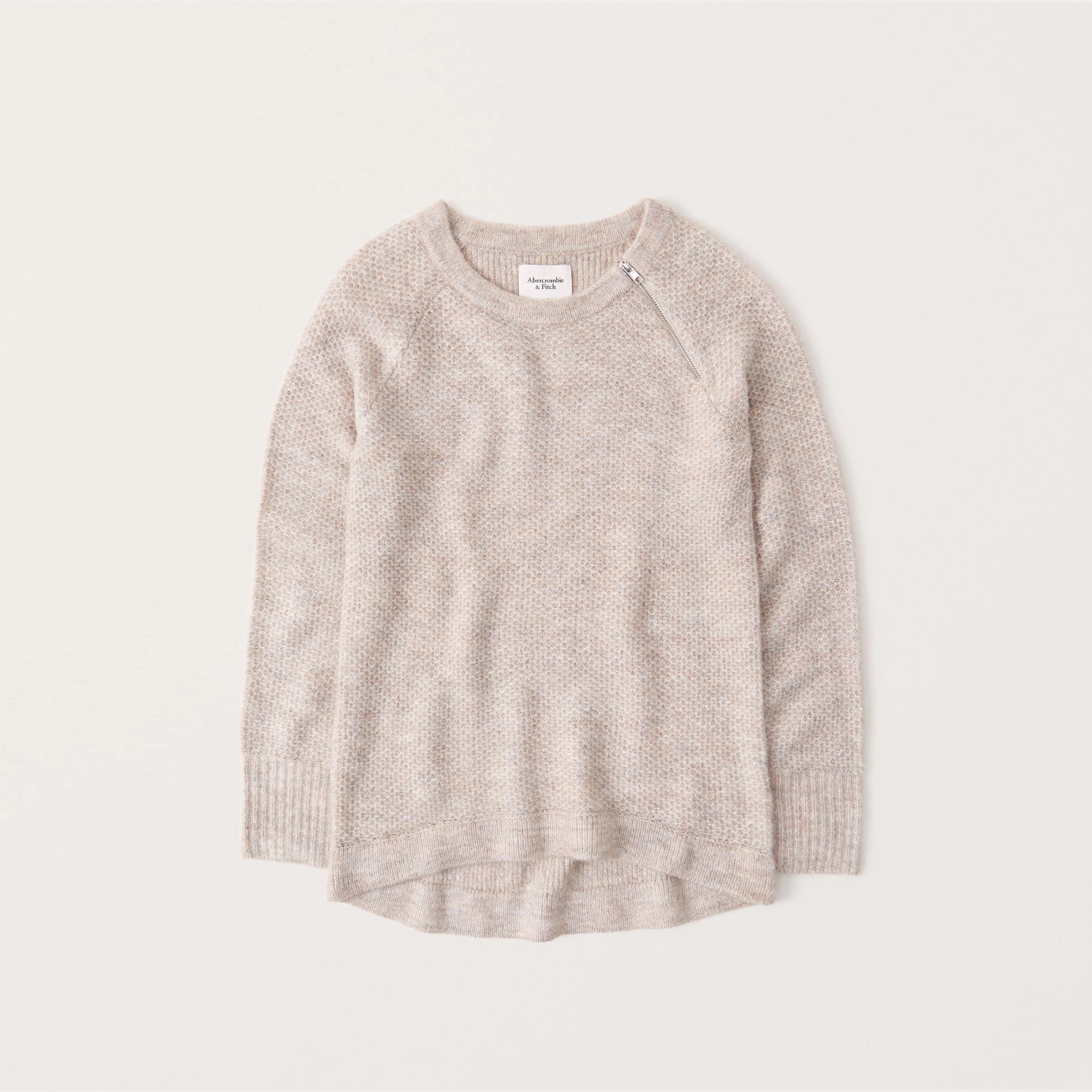 Crewneck Zip Sweater | Abercrombie & Fitch (US)