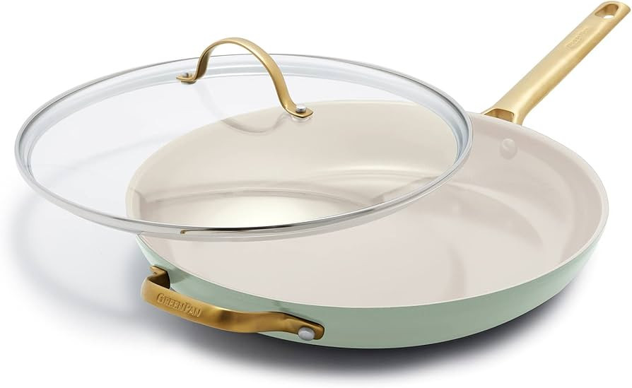 GreenPan Reserve Hard Anodized Healthy Ceramic Nonstick 12" Frying Pan Skillet with Helper Handle... | Amazon (US)