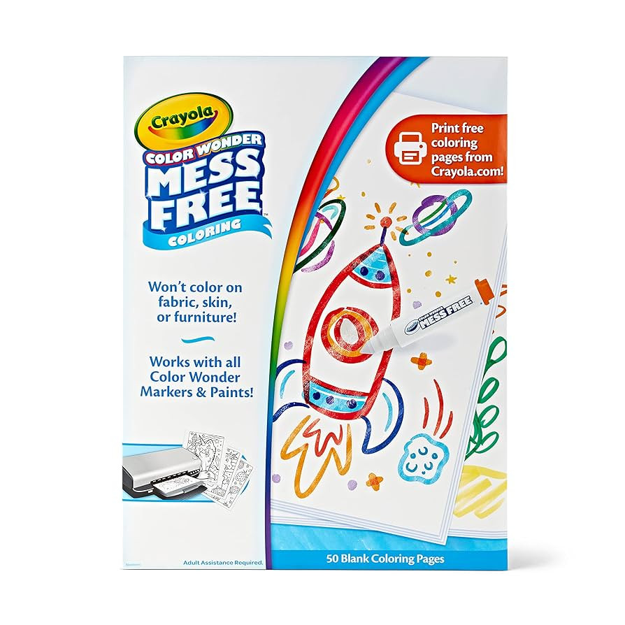 Crayola Color Wonder Mess Free Coloring Pages (50ct), Create Your Own Coloring Pages, Blank Color... | Amazon (US)