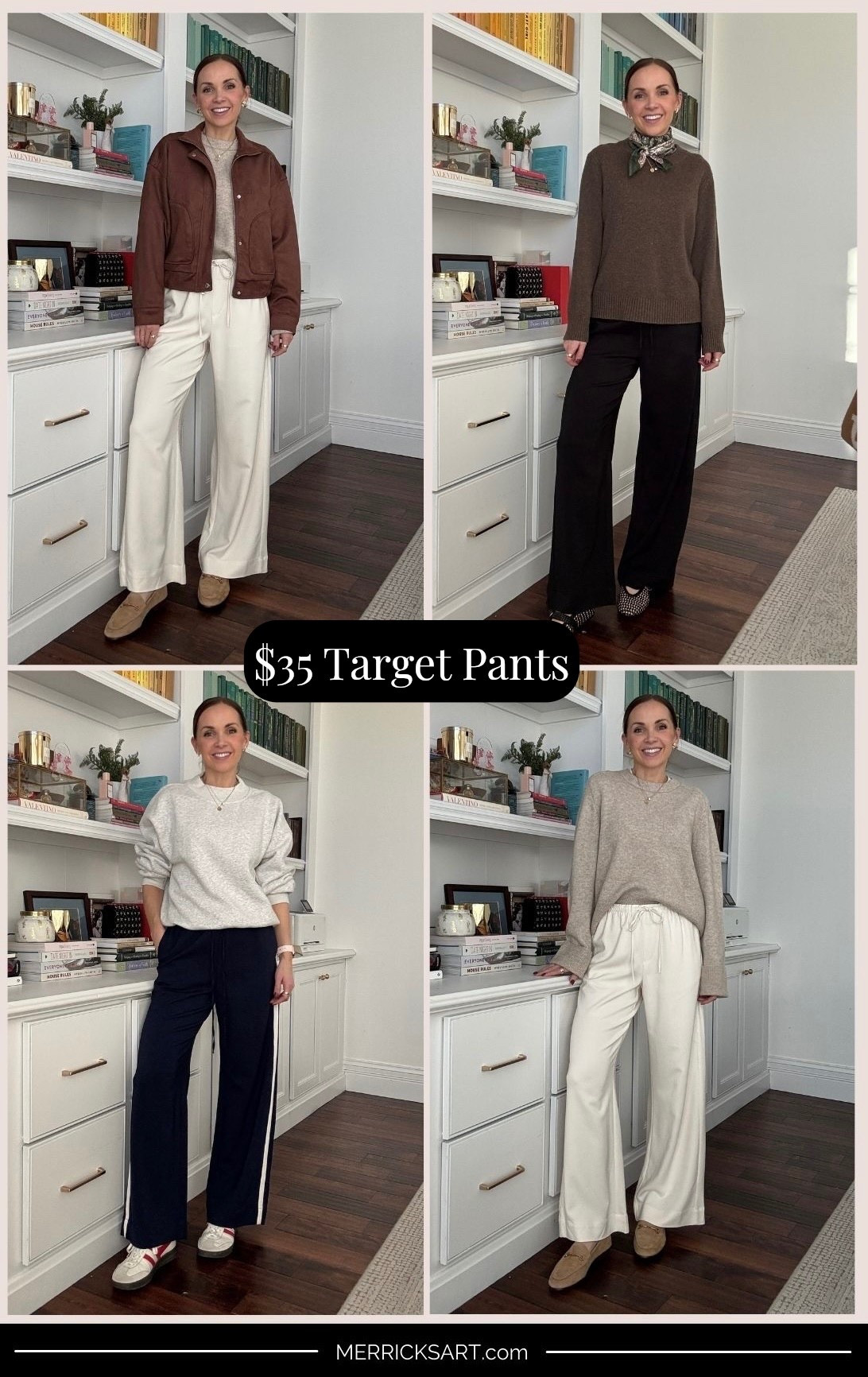 4 ways to wear
@target
Effortless pant 
Come in reg, short and long 
Wearing a small 

#LTKgrwm