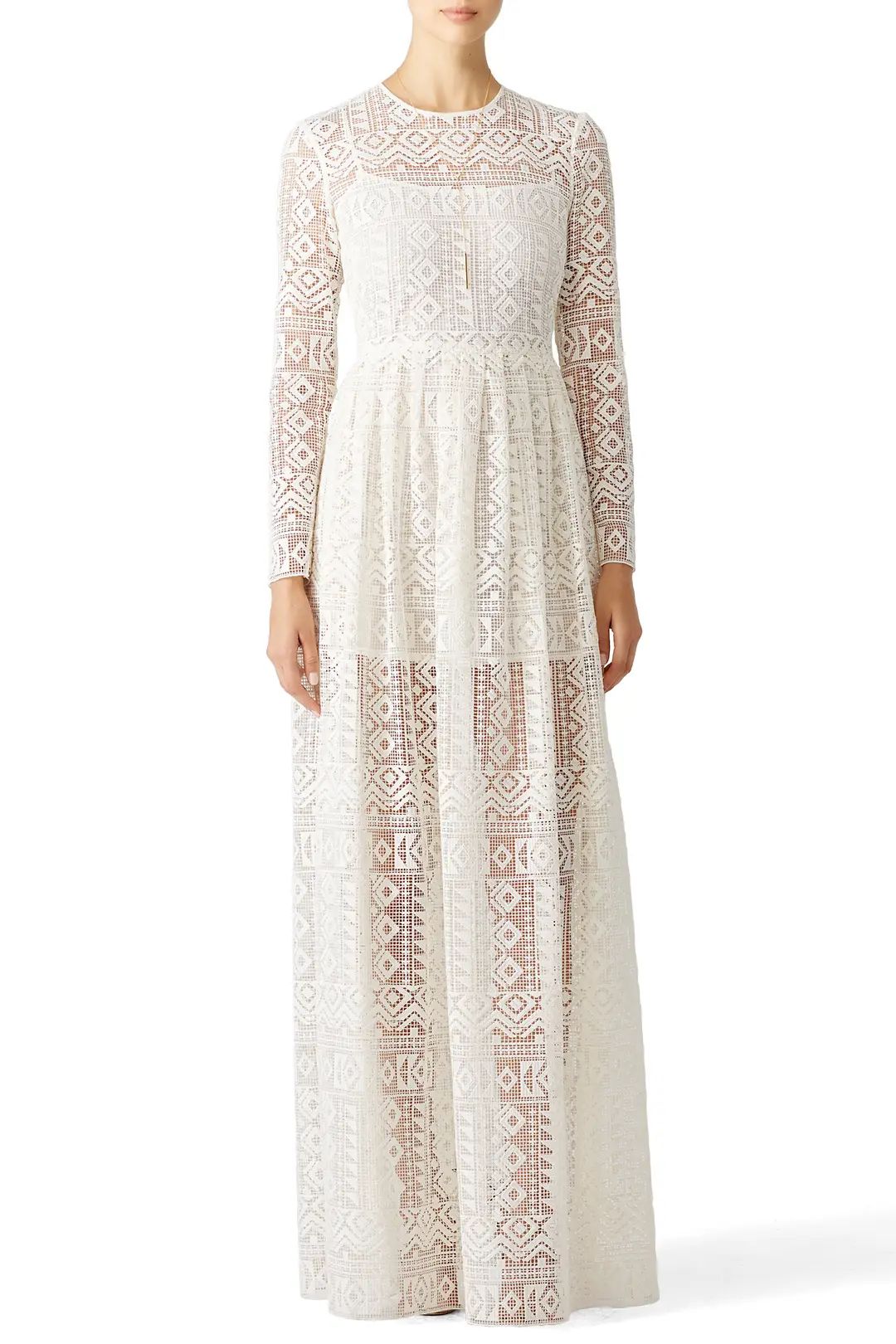 Philosophy di Lorenzo Serafini White Angelic Lace Gown | Rent the Runway