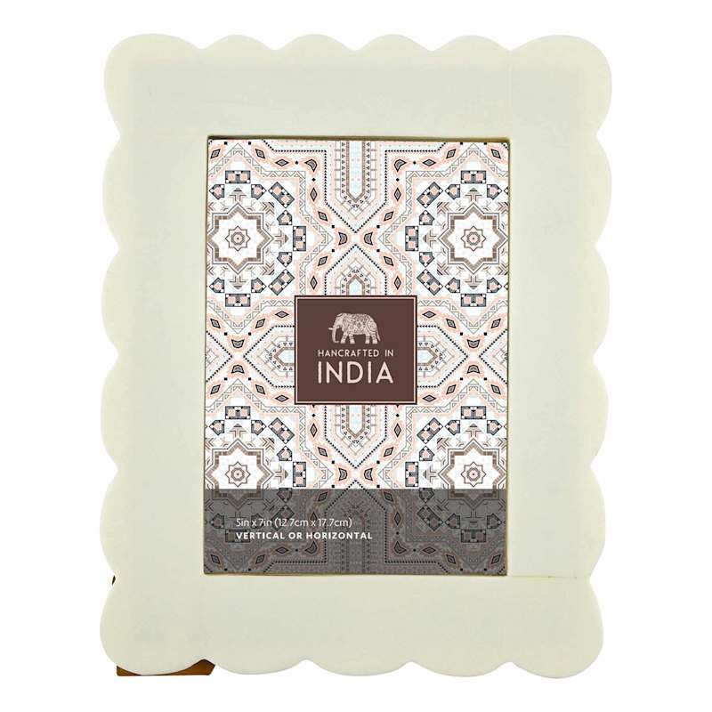 Resin Scalloped Tabletop Picture Frame, 5x7 | At Home