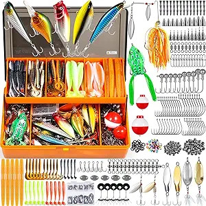 PLUSINNO 353/404 PCS Fishing Lures, Upgrade Fishing Tackle Box with Tackle Included, Crankbaits, ... | Amazon (US)